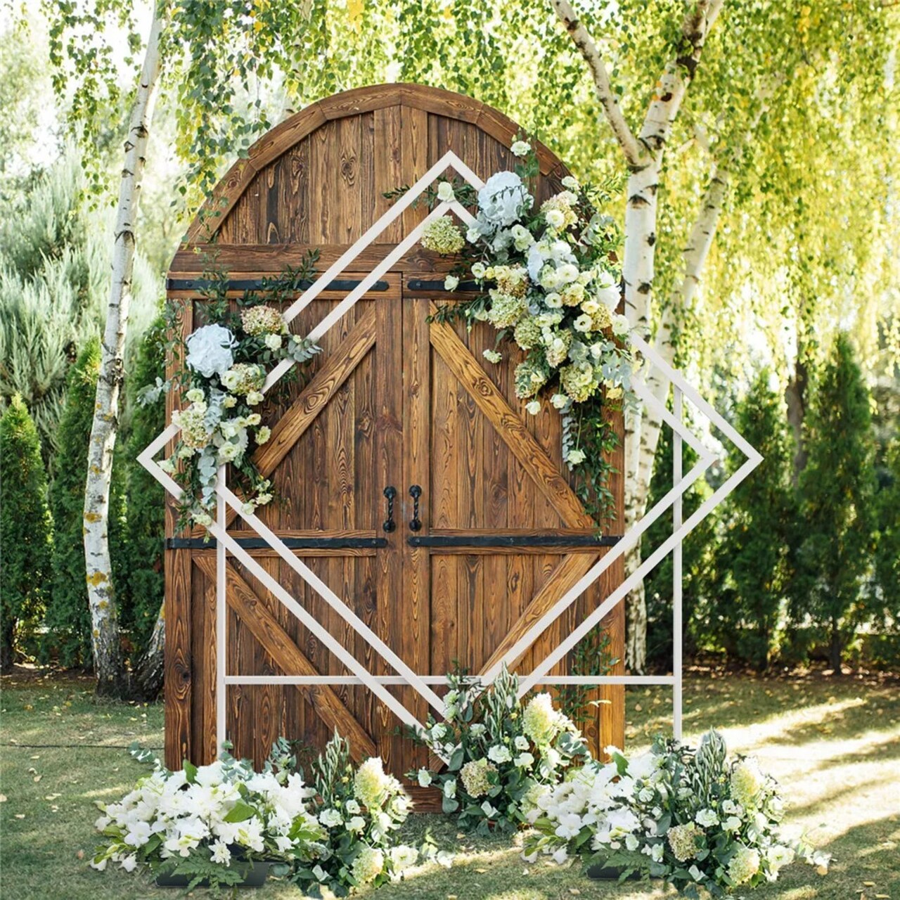 Outdoor Indoor Garden Wedding Arch Stand Art Photo Booth Backdrop Decoration